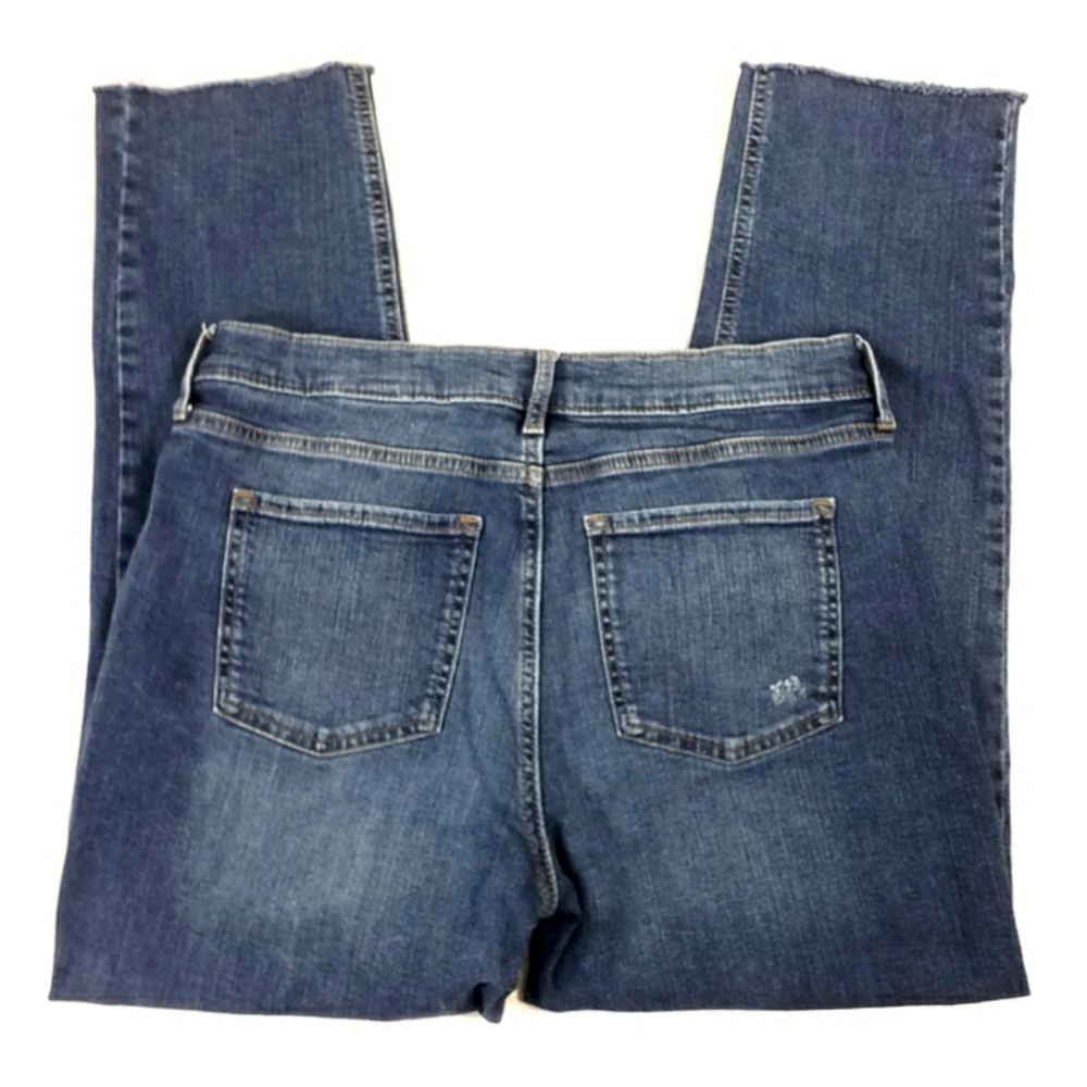 Banana Republic Factory Medium Wash Girlfriend Denim Jeans Womens 30/10 Frayed - Picture 4 of 11